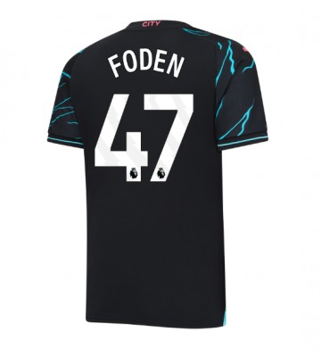 Manchester City Phil Foden #47 Tercera Equipación 2023-24 Manga Corta